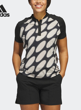 Adidas/阿迪达斯官方正品夏季女子高尔夫运动短袖POLO衫HS8950