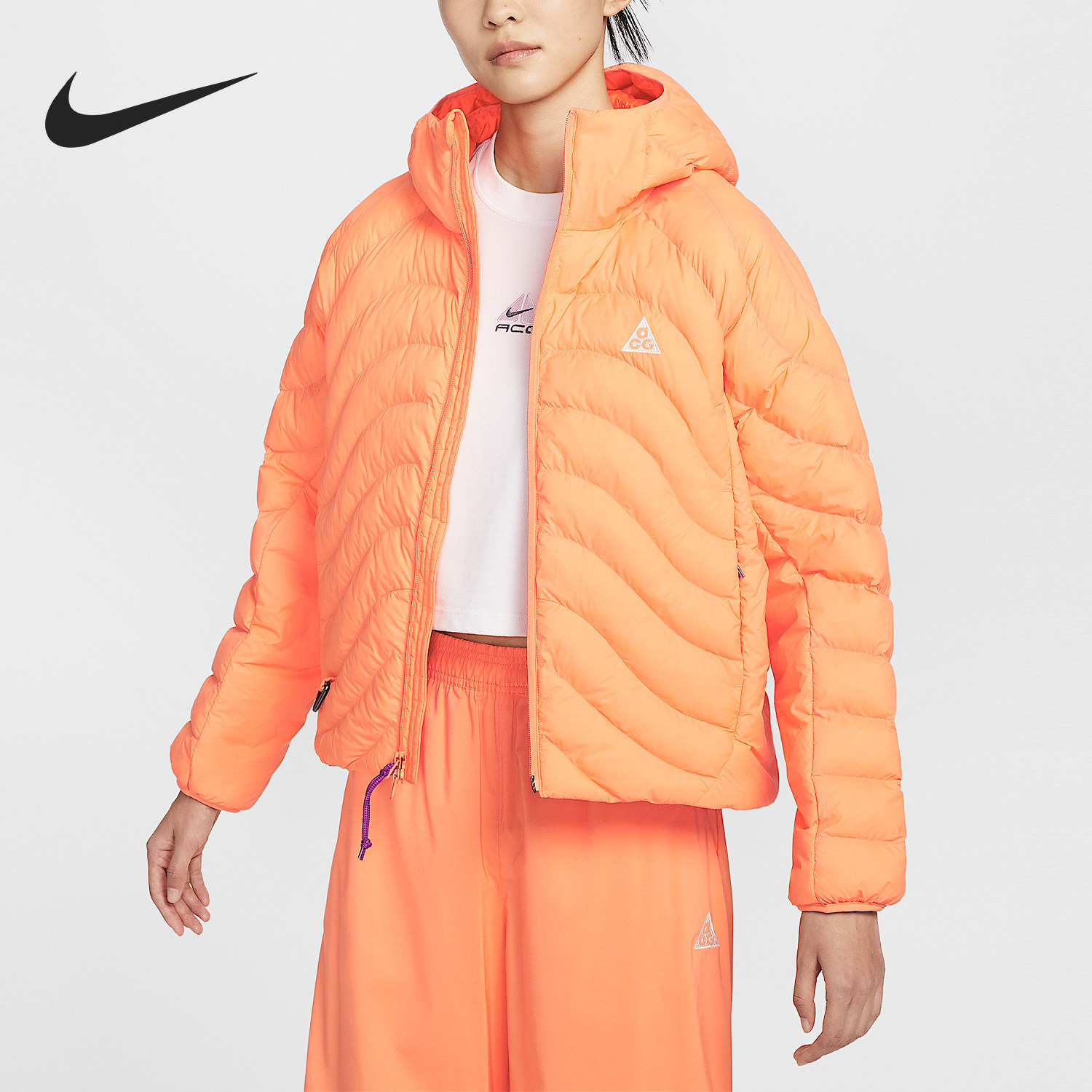 Nike/耐克官方正品2026春季款女士连帽运动保暖棉服HM9964-833