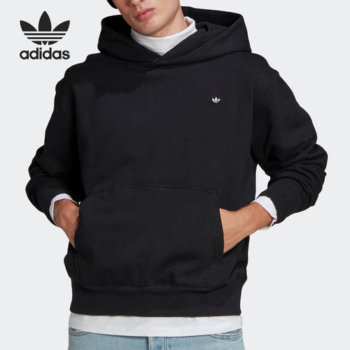 阿迪达斯正品三叶草PREMIUM HOODY 情侣款运动连帽套头衫 GN3384