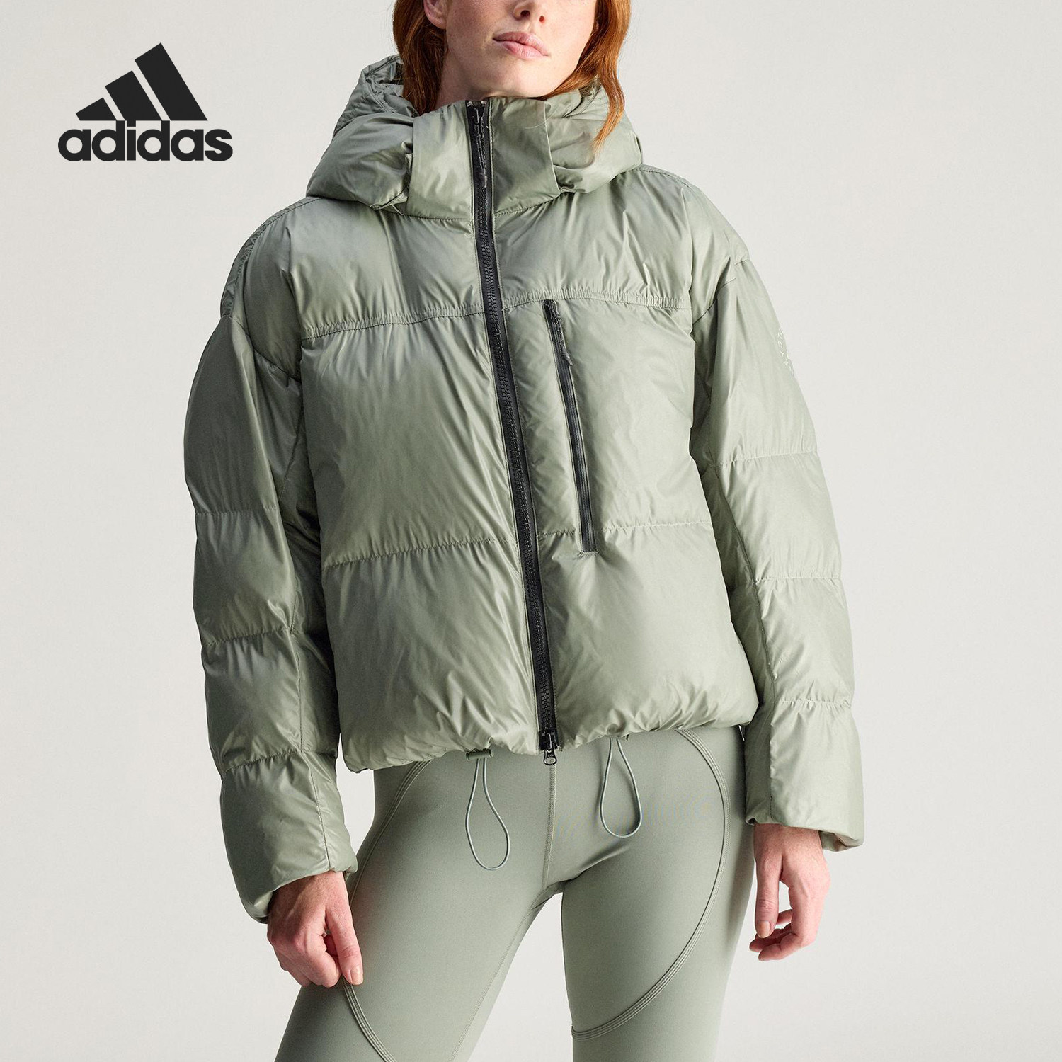 Adidas/阿迪达斯官方正品当季款女士连帽保暖耐穿棉服JX4339