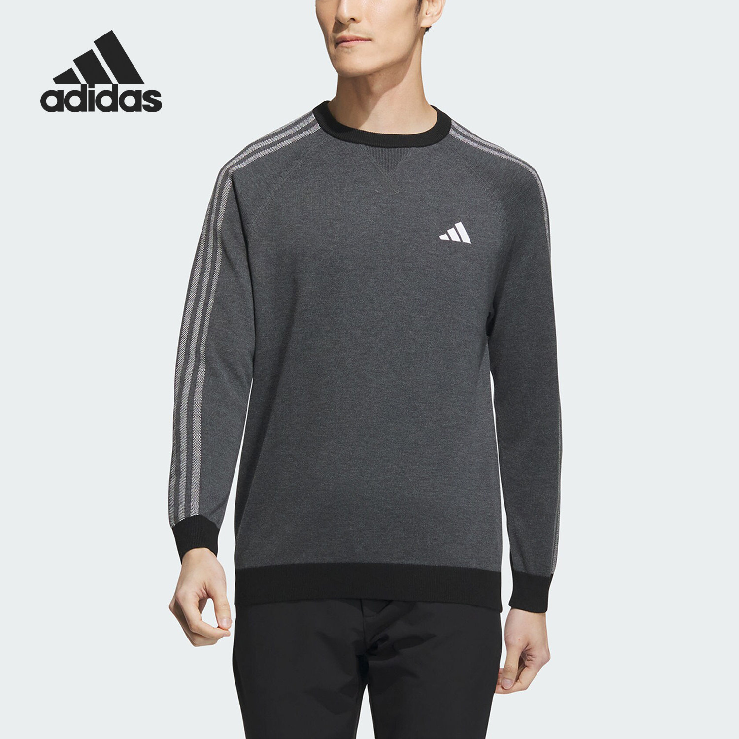 Adidas/阿迪达斯官方正品3-ST SWEATER男士高尔夫运动卫衣HY0965