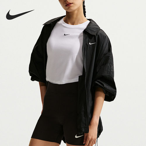 Nike/耐克官方正品2026女士宽松经典简约长袖夹克外套IO1521-010