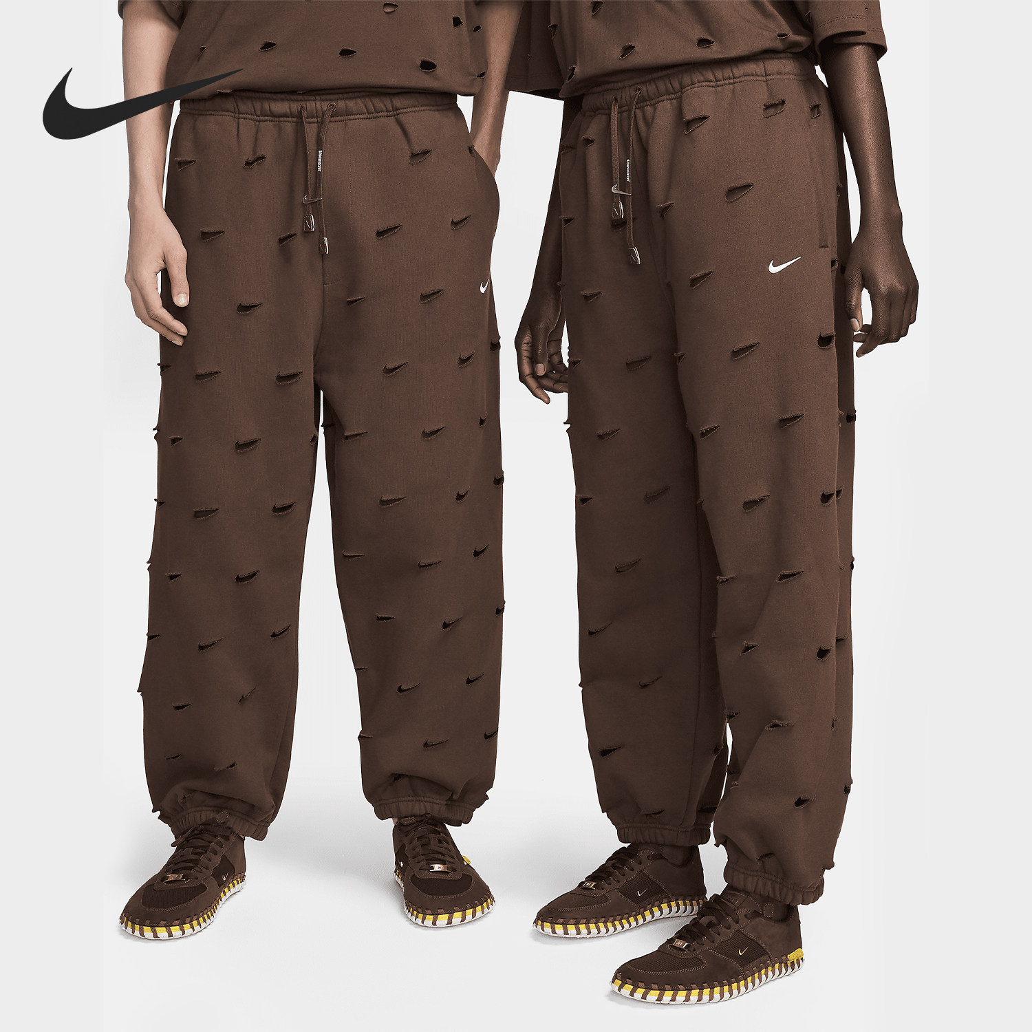 Nike/耐克官方正品Jacquemus Swoosh 男女针织加绒长裤FJ3269-259图片