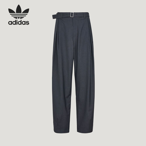 Adidas/阿迪达斯官方正品春季款三叶草男士宽松梭织长裤KU8910