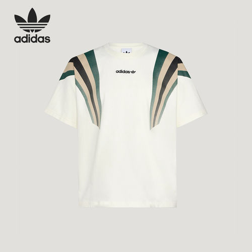 Adidas/阿迪达斯官方正品三叶草男士圆领套头透气运动短袖KW2016