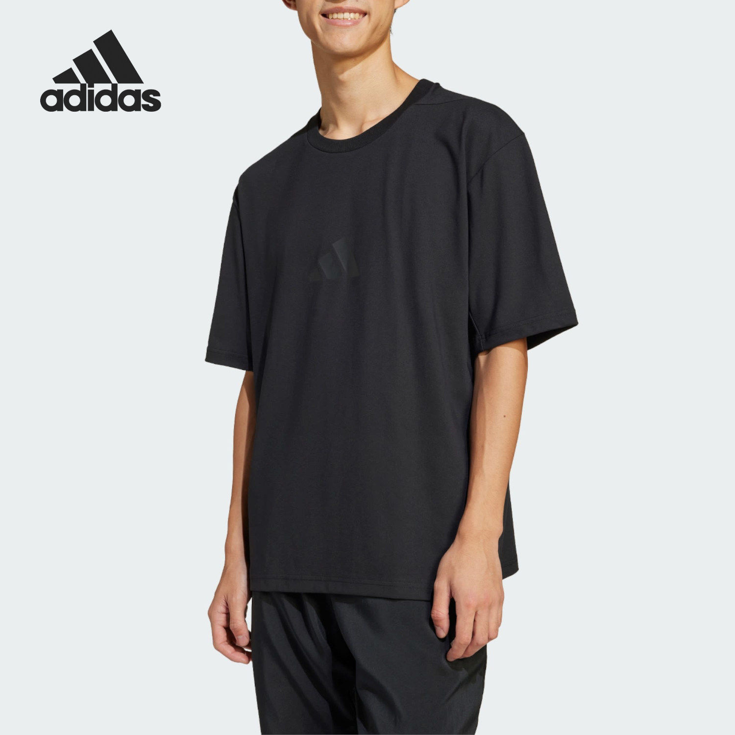 Adidas/阿迪达斯官方正品男士柔软舒适时尚透气运动短袖T恤JJ1151