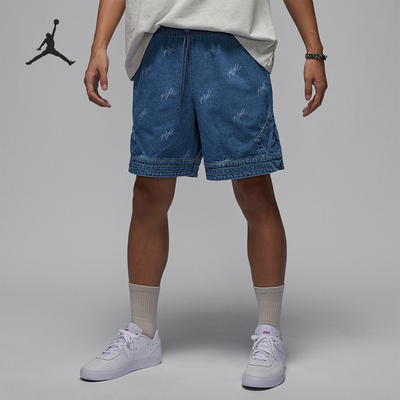 Nike/耐克官方正品JORDAN男士运动休闲印花牛仔短裤FN4652-436