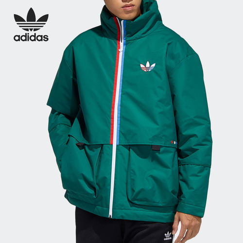 Adidas/阿迪达斯官方正品三叶草新款男子休闲运动棉服外套 H15935