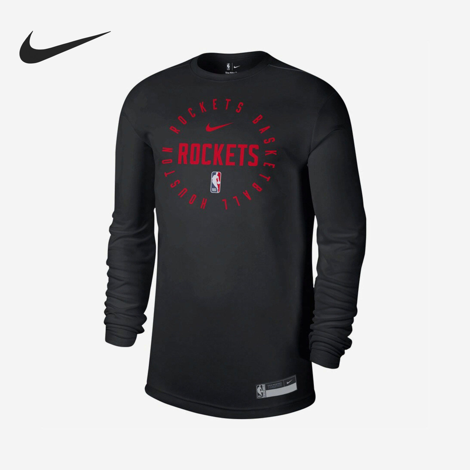 Nike/耐克官方正品男士字母印花圆领长袖休闲篮球T恤HF1450-010