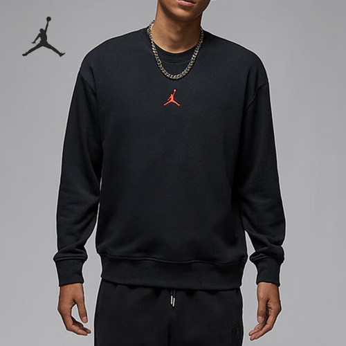 Nike/耐克官方正品JORDAN男士针织圆领运动训练卫衣IB5605-010