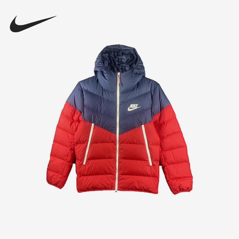 Nike/耐克官方正品新款男蓝红色保暖厚实御寒羽绒服DV0754-410