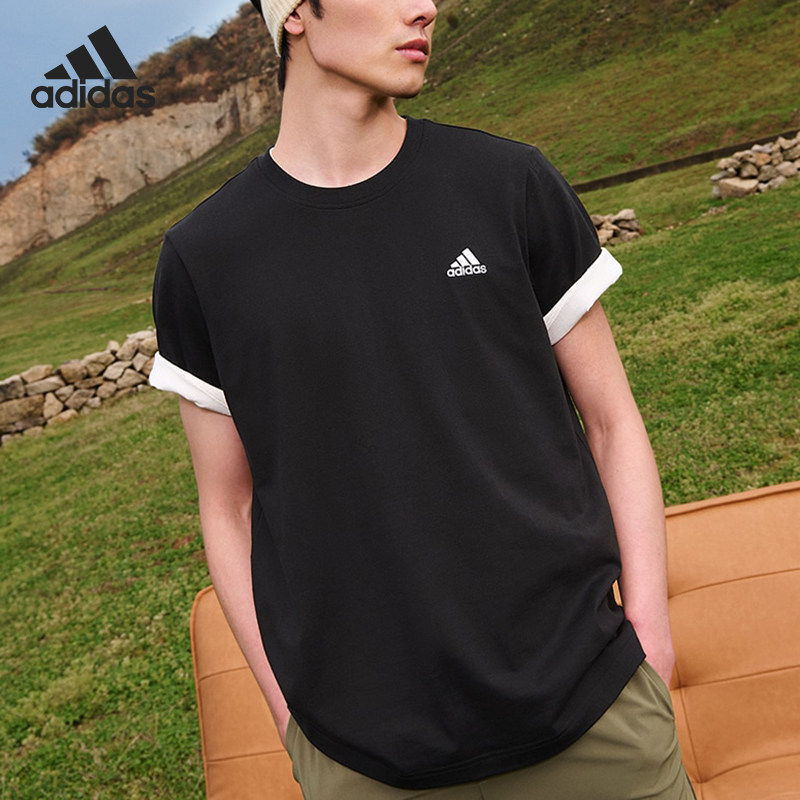 Adidas/阿迪达斯官方正品新款男女运动休闲透气圆领短袖IT4339 - 实物图