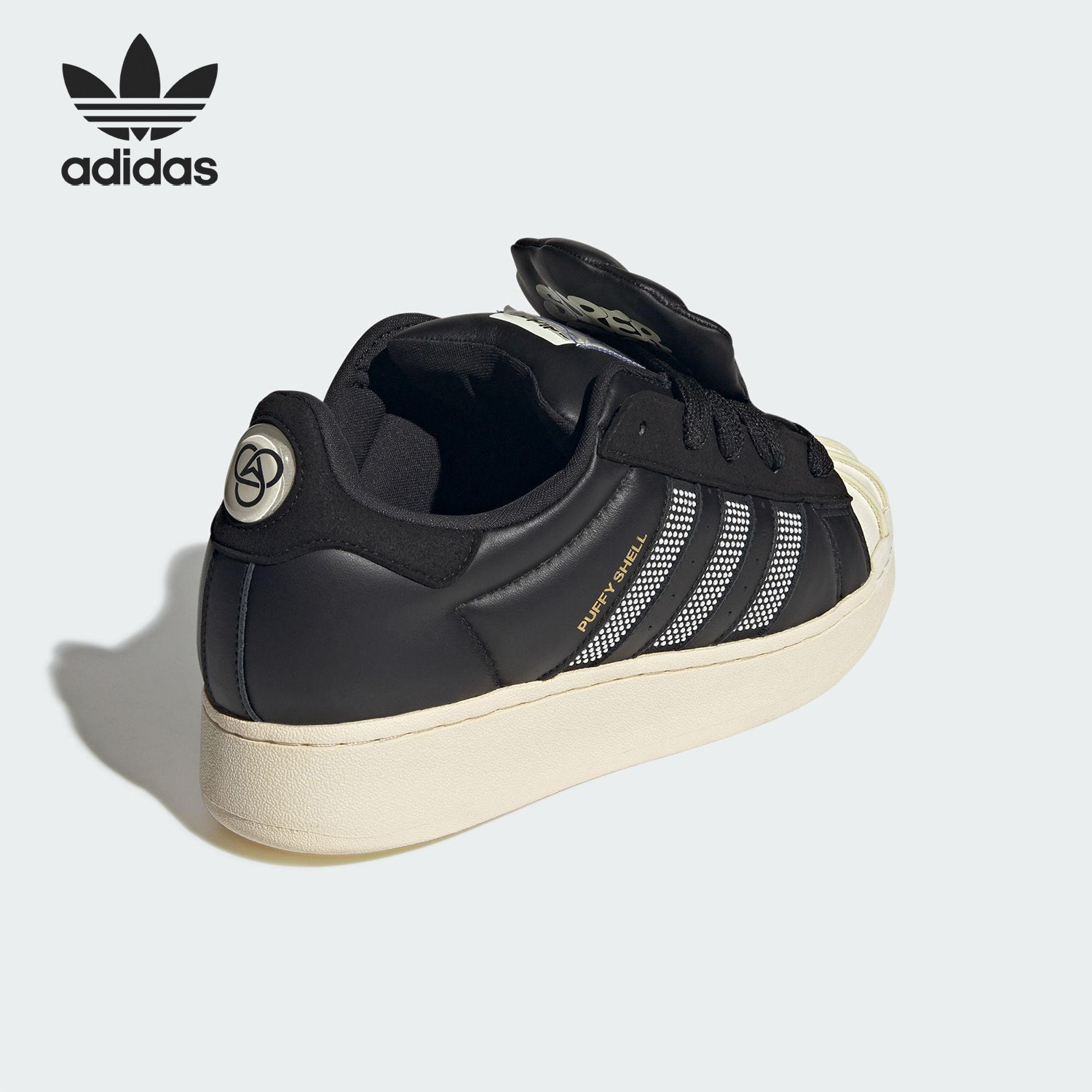 Adidas/阿迪达斯官方正品三叶草新款男女黑白色休闲板鞋KJ6976