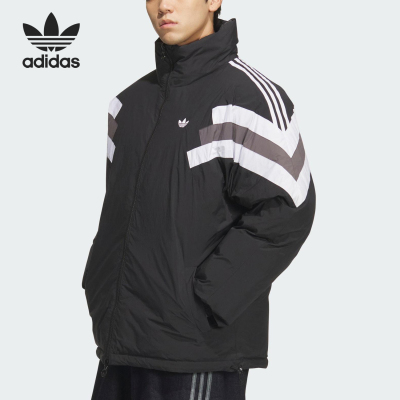 Adidas/阿迪达斯官方正品三叶草男士立领双面穿保暖羽绒服KF9608