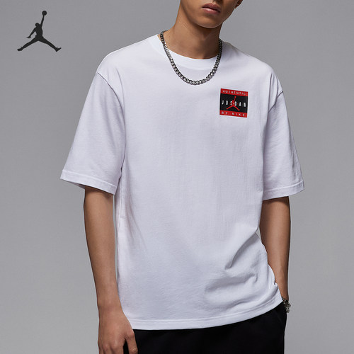 Nike/耐克官方正品JORDAN男士图案针织耐穿圆领短袖IF5620-100