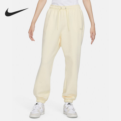 Nike/耐克官方正品秋冬女士针织户外跑步休闲束脚长裤HF0423-113