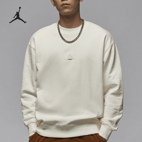 Nike/耐克官方正品JORDAN男士薄绒圆领简约运动卫衣FV7260-133