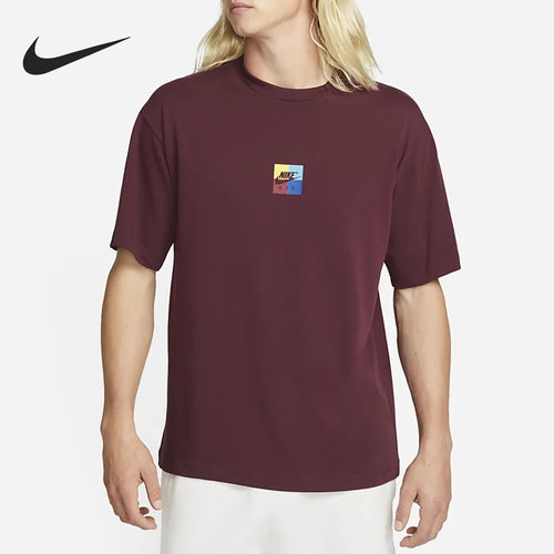 Nike/耐克官方正品夏季男女字母印花圆领运动短袖T恤FD8541-681