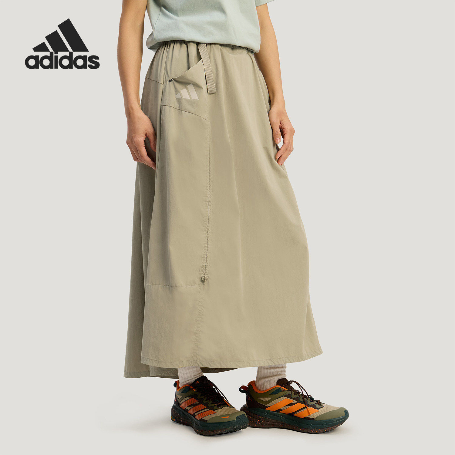 Adidas/阿迪达斯官方正品XPLORIC SKIRT女士户外风半身裙KD4417
