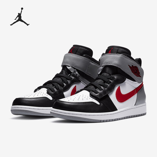 Nike/耐克正品Air Jordan 1 AJ1灰红拉链魔术贴篮球鞋 CQ3835-002