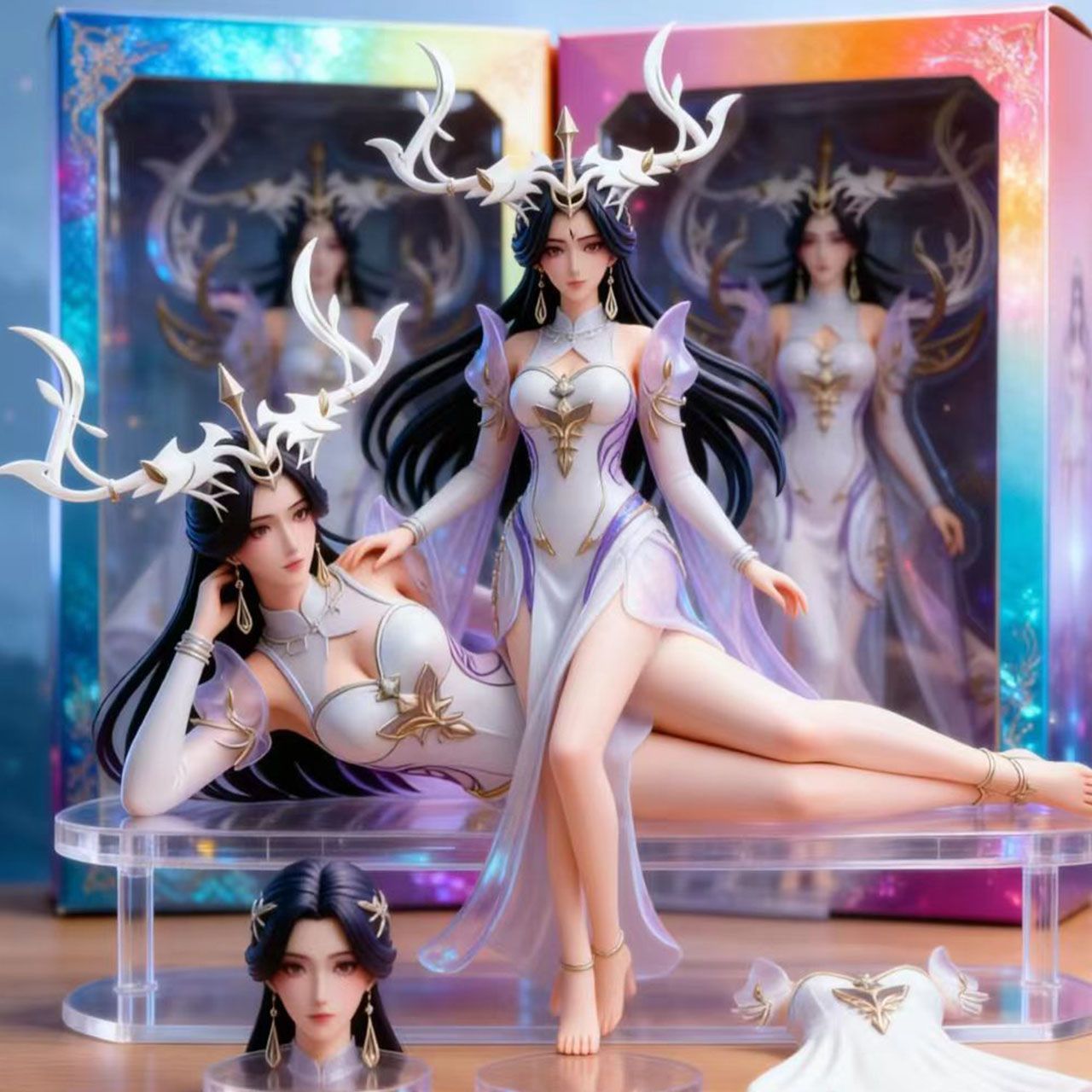 完美世界手办坐姿柳神手办图片
