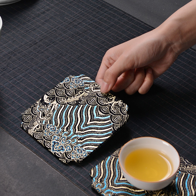 尚言坊茶道布艺茶席茶垫茶桌布茶几桌旗茶具垫子麻布茶旗杯垫