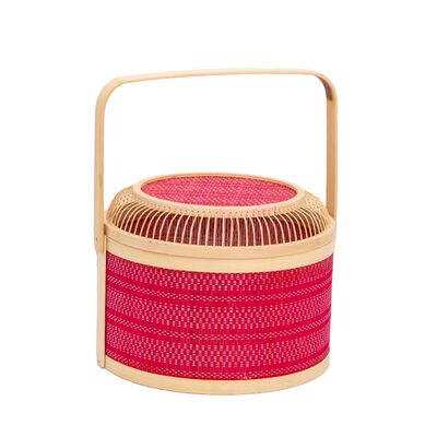 竹编竹篮子篮中秋端午粽子礼品篮糕点特产竹盒大闸蟹竹篮