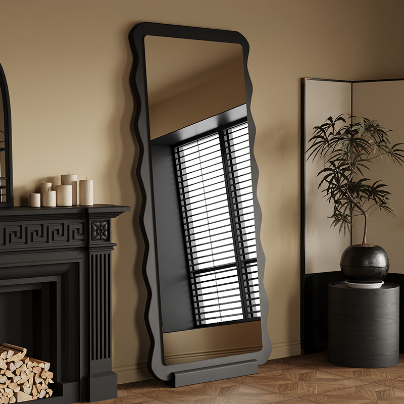 中古风全身镜家用客厅落地镜壁挂异形镜子高级感穿衣镜卧室试衣镜