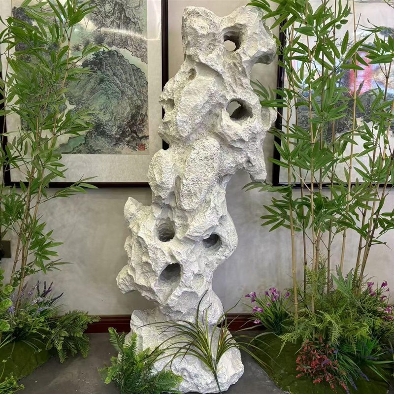 泡沫石头造景防真假山道具舞台表演美陈婚庆橱窗摆件装饰白太湖石