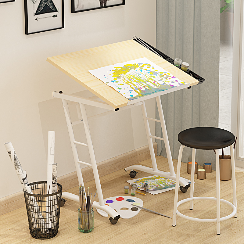 绘画桌美术桌课桌椅画室专用书法教室少儿美术儿童画培训画画桌子