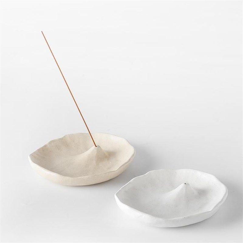 侘寂风线香香插家用复古高级创意陶瓷喷涂底座托盘中古,家居饰品,香托/香盘/香座/香插,淘宝优惠券,粉丝福利购,淘宝优惠卷