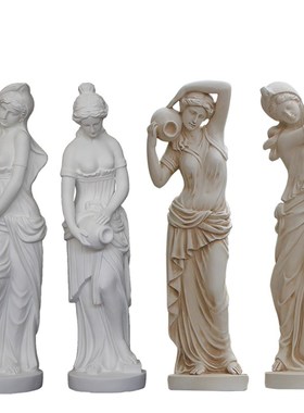 招财摆件家居客厅电视柜隔断玄关软装饰工艺品欧式花园人物雕塑