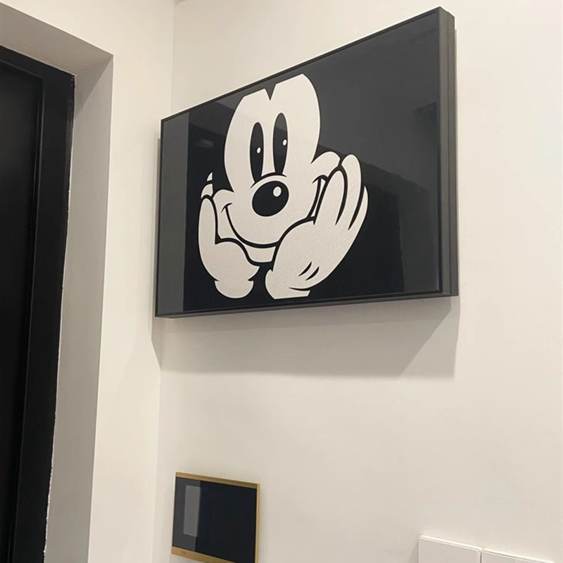 电表箱遮丑装饰画米奇卡通简约挂画现代餐厅配电箱电闸遮丑壁画图片