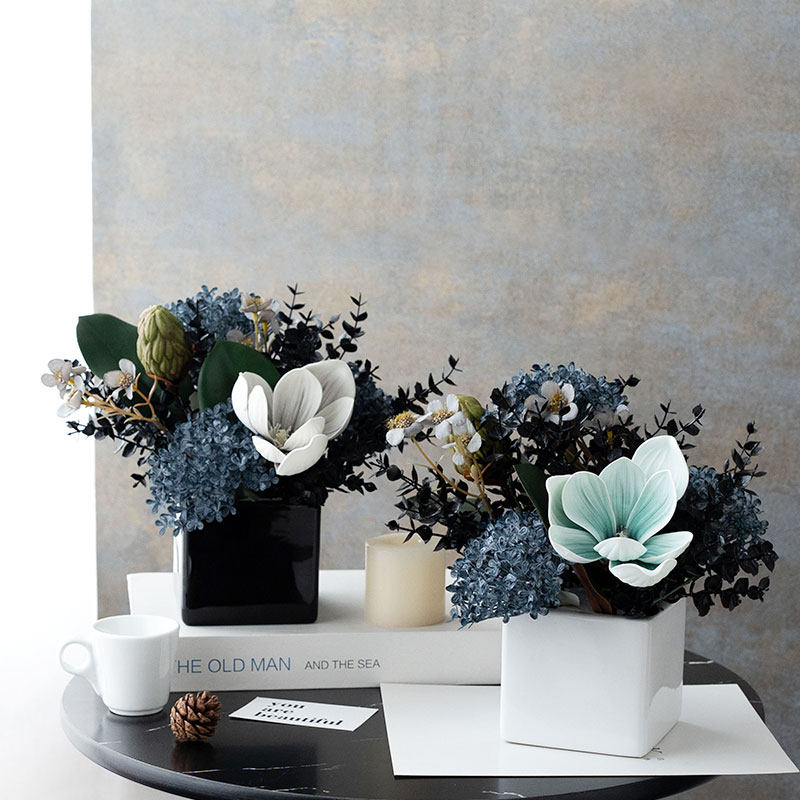 级感玉兰仿真假现代尤加利客厅玄关餐桌电视柜装饰,家居饰品,仿真花/假花,淘宝优惠券,粉丝福利购,淘宝优惠卷