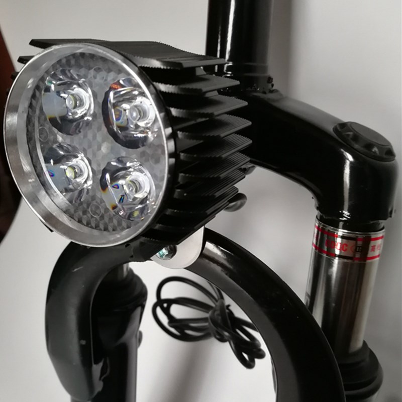 代驾车大灯带喇叭 折叠车电动车铝合金高亮大灯伏微单专用