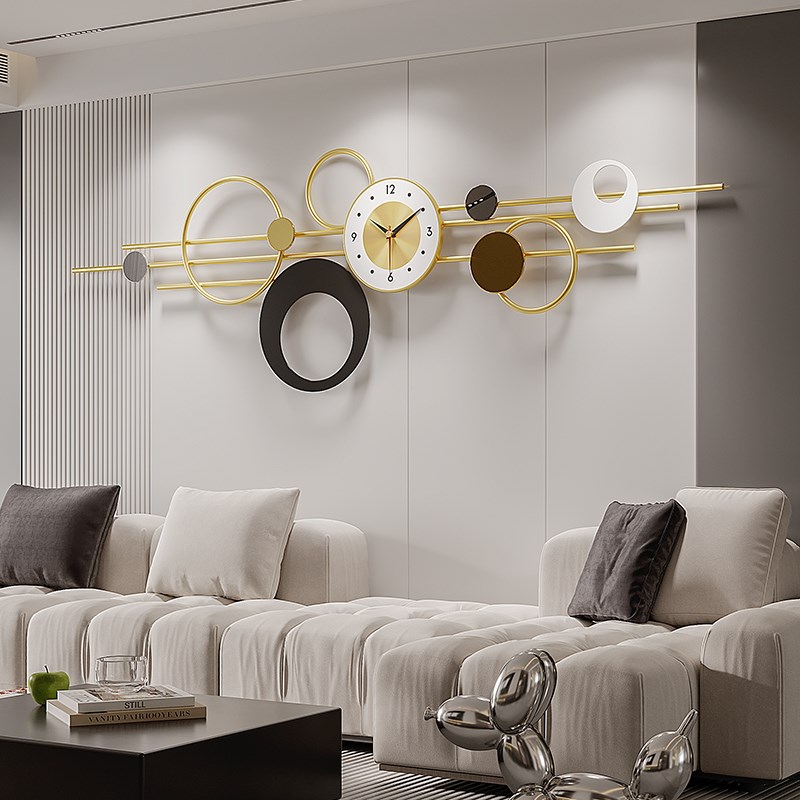 2024新款现代简约钟表客厅挂钟家用静音餐厅装饰挂墙时钟创意挂表