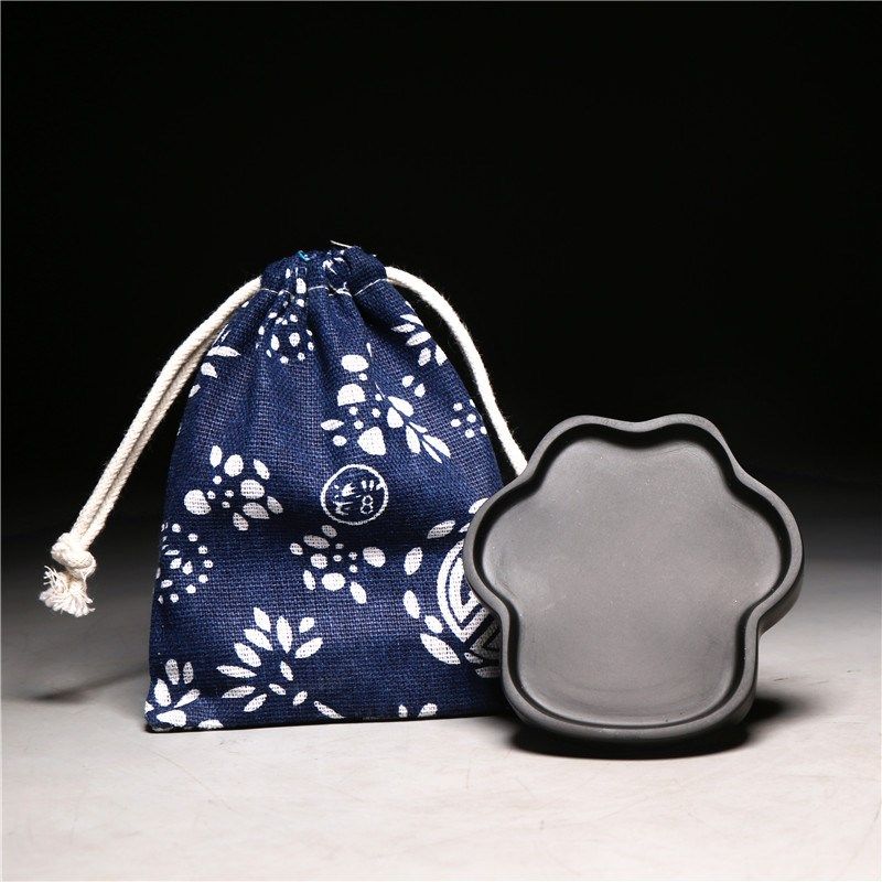 猫爪砚歙砚砚台 磨墨储墨汁便携爱设计赠墨条布袋,文具电教/文化用品/商务用品,砚台,淘宝优惠券,粉丝福利购,淘宝优惠卷