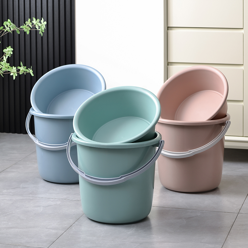 加厚塑料水桶大号带提手家用带盖子储水桶学生宿舍洗澡洗衣桶圆形