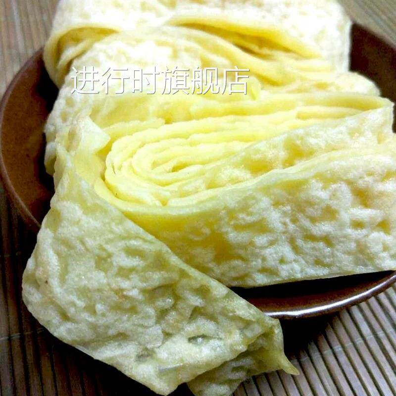 湖北恩施土特产 农家自制手工宽大米豆皮 鸡蛋皮 土家宽豆皮 500g
