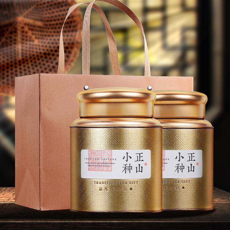 新茶武夷红茶桐木关古树花香正山小种茶叶铁罐礼盒装500g