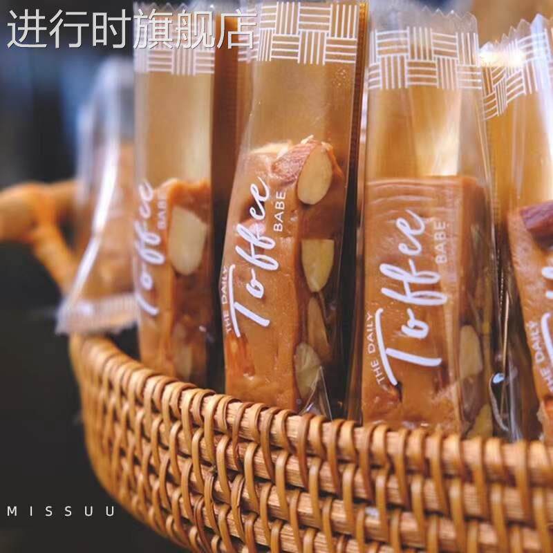纯手工手工焦糖海盐杏仁夏威夷果原味太妃糖坚果夹心糖果 酥酥脆