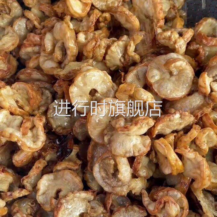 猪油渣温州美食特产东北油梭子鸡冠油渣猪肉渣花油渣现做包邮发出
