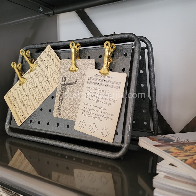 稻谷藏库 DULTON迷你收纳洞洞板桌面 金属双面屏风可立