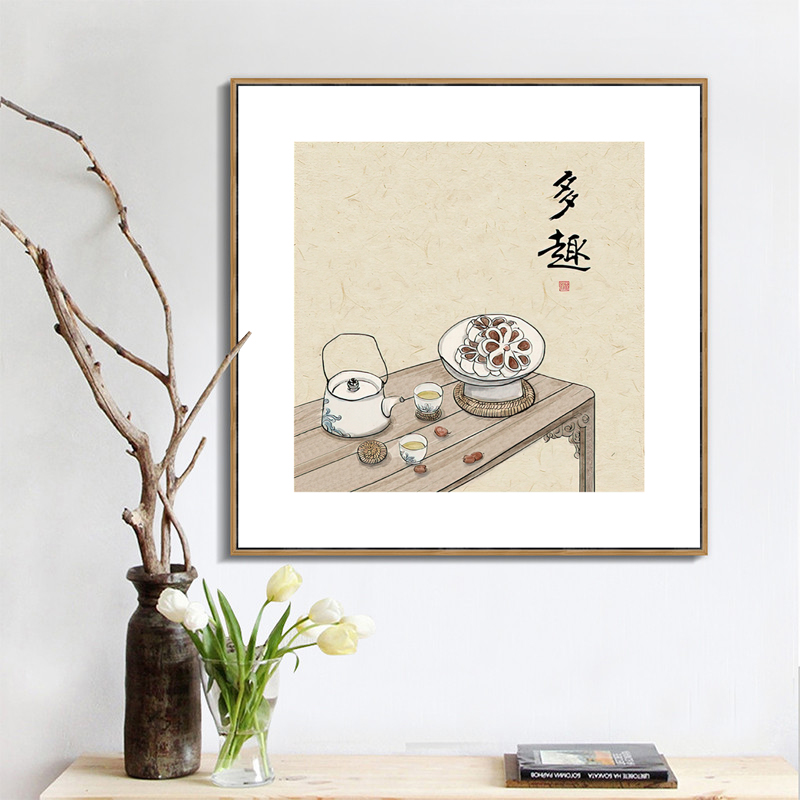 客厅壁画餐厅厨房挂画个性艺术画沙发背景画新中式创意生活装饰画图片