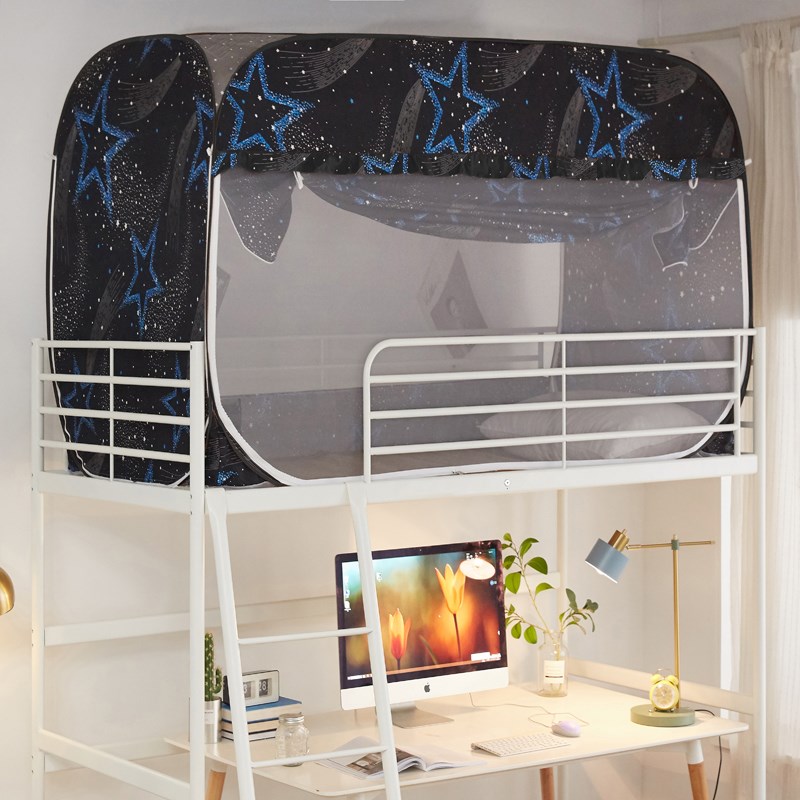 学生宿舍免安装蒙古包蚊帐床帘遮光一体式可折叠上下铺通用0.9米