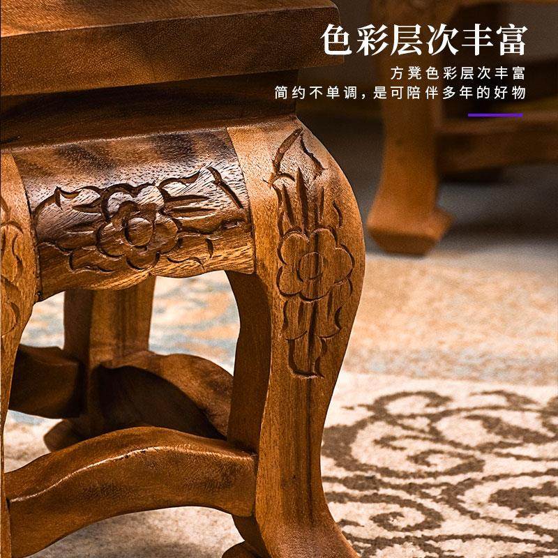 实木小方凳新中式家用板凳创意客厅原木换鞋小凳子茶几简约矮凳,住宅家具,矮凳,淘宝优惠券,粉丝福利购,淘宝优惠卷
