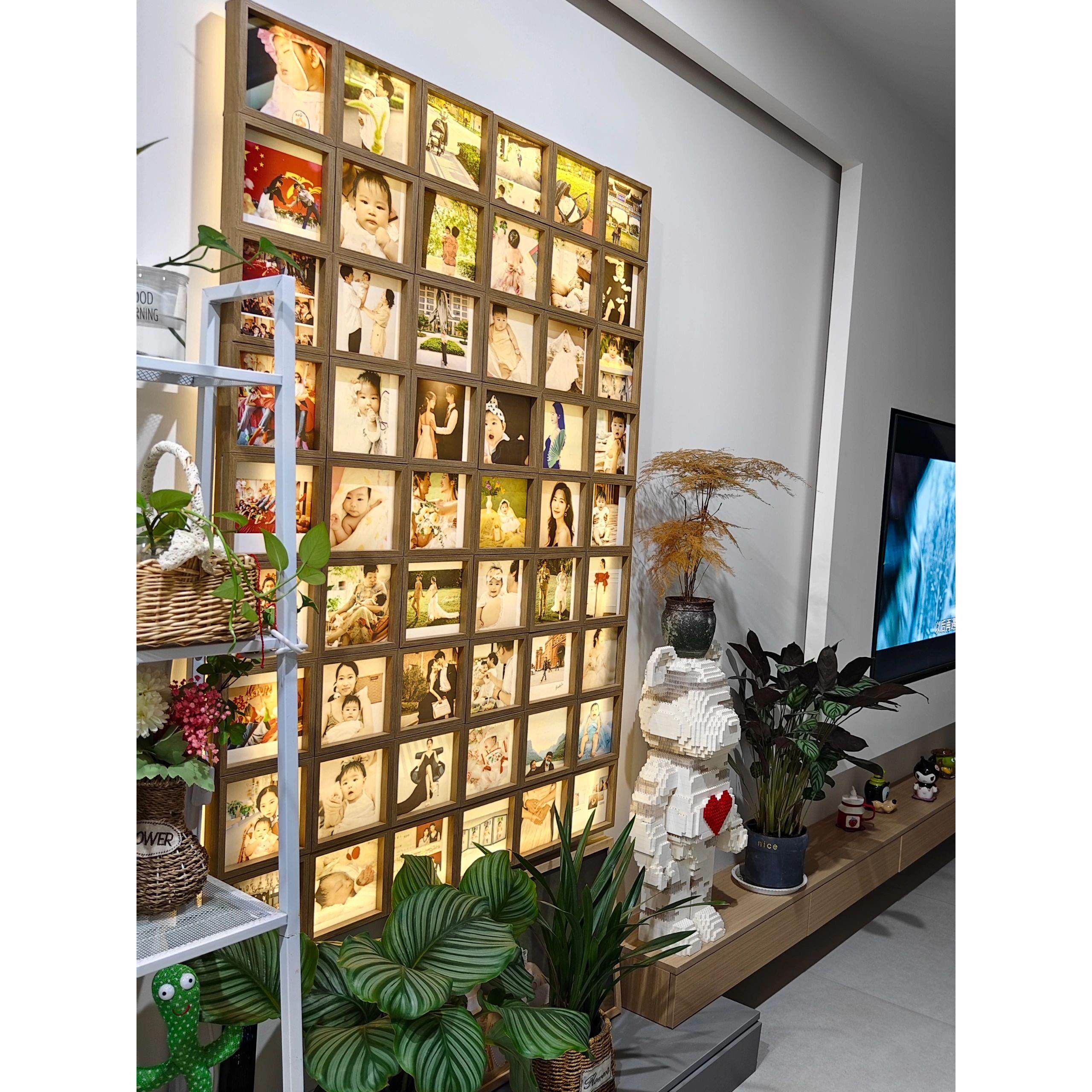 发光相框墙磁吸创意组合相册展示墙diy家庭沙发背景玄关照片墙,家居饰品,照片墙,淘宝优惠券,粉丝福利购,淘宝优惠卷