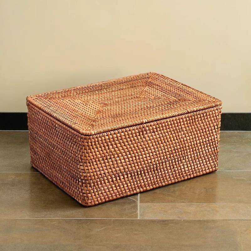 收纳筐藤编手工编织篮家用客厅衣服浴室零食杂物桌面手提框大号,收纳整理,收纳筐,淘宝优惠券,粉丝福利购,淘宝优惠卷