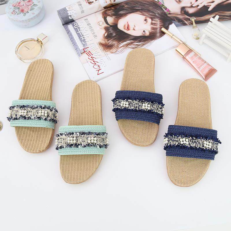 韩版小香风亚麻拖鞋女夏家用室内时尚居家棉麻情侣可爱公主风凉拖,居家布艺,居家凉拖/凉鞋,淘宝优惠券,粉丝福利购,淘宝优惠卷