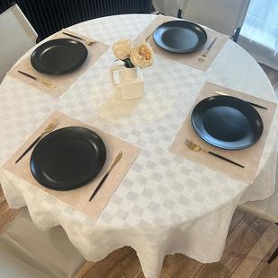 餐桌防烫酒店圆形家用饭店餐布大圆桌餐台布 高档圆桌桌布2024新款